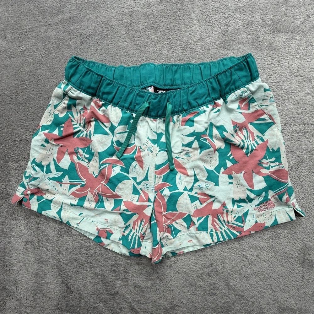 The North Face Shorts Womens Medium Multicolor‎ Hot Pants 4 Inch Floral Nylon